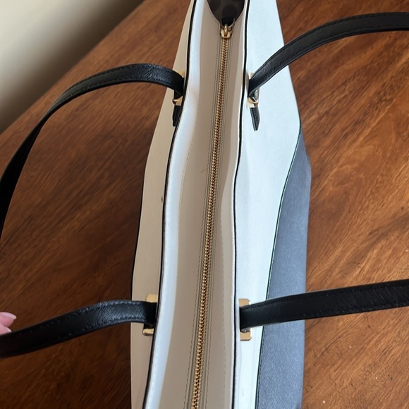 Kate Spade Two Tone Ivory and Black Tote Bag - Picture 11 of 15